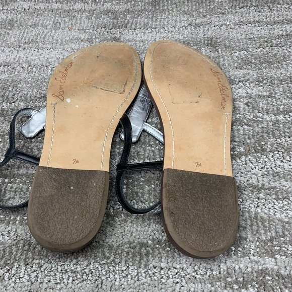 Women's Sam Edelman Gigi Colorful Leather Ankle T-strap Thong Sandals Size 7.5 - Picture 5 of 6